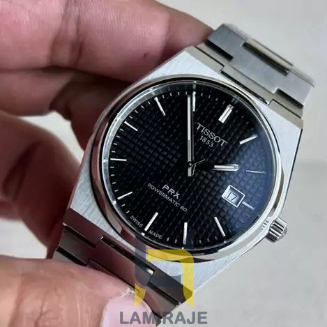 ساعت مچی مردانه تیسوت PRX Powermatic 80 اتوماتیک سیلور مشکی، خرید ساعت دیجیتال کلاسیک و شیک برای آقایان.