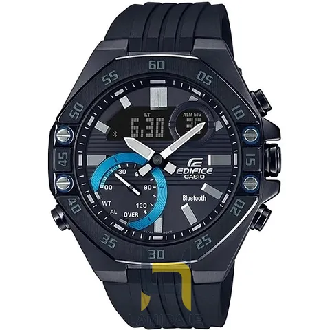 ساعت مچی مردانه کاسیو ادیفایس Casio Edifice ECB-10PB-1A مشکی، ساعت دیجیتال با بند PU، خرید ساعت مقاوم و شیک.
