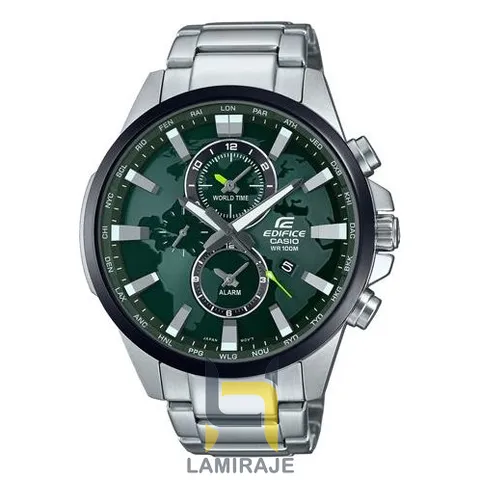 ساعت مچی مردانه کاسیو ادیفایس Casio Edifice EFR-303DB-3AVUPR، دیجیتال، سیلور، خرید ساعت با صفحه سبز.