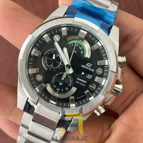 خرید ساعت مچی مردانه کاسیو ادیفایس Casio Edifice EF-540D-1A دیجیتال با بند فلزی سیلور و صفحه مشکی.