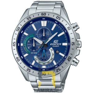 خرید ساعت مچی مردانه کاسیو Casio مدل EFV-620D-2AVUDF، آنالوگ، استیل نقره‌ای، صفحه آبی، ساعت دیجیتال دقیق.