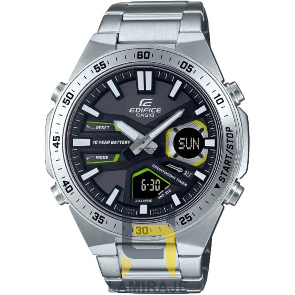 ساعت مچی مردانه کاسیو Casio EFV-C110D-1A3VDF، دیجیتال، نقره‌ای، خرید ساعت اسپرت ضدآب و استیل.