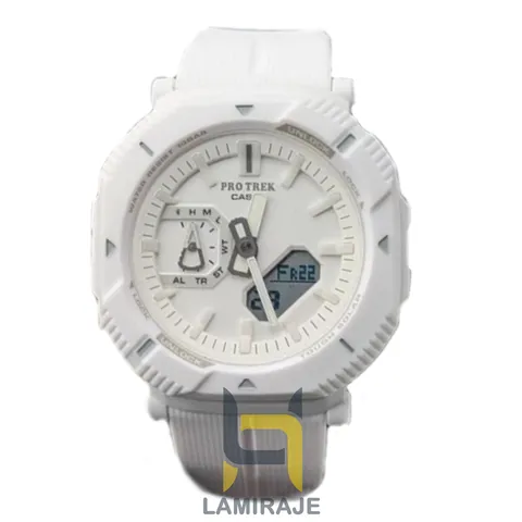 casio-pro-trek-white ساعت مچی اسپرت کاسیو پروترک Casio Protrek PRJ-B001B-2 آبی، دیجیتال و ضدآب، خرید ساعت با آلارم و ورد تایم.