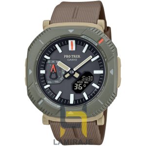 خرید ساعت مچی مردانه کاسیو پروترک PRJ-B001B-2 دیجیتال بژ، بند رزینی، ضدآب، مناسب علاقه‌مندان ساعت کلاسیک.