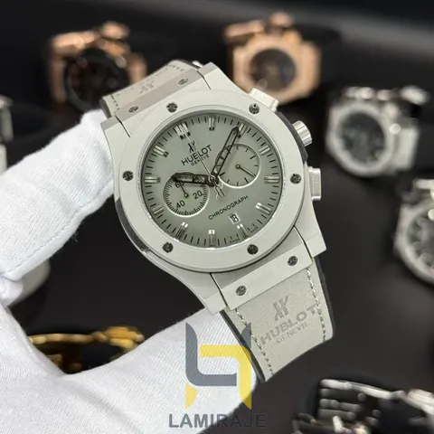 ساعت مچی مردانه هابلوت Hublot 7790H، ساعت دیجیتال کلاسیک با بند چرمی مشکی، خرید ساعت شیک و لوکس.