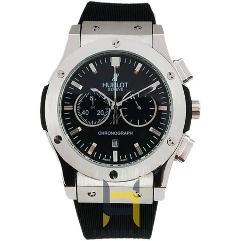 ساعت مچی مردانه هابلوت Hublot Chronograph 3313SK دیجیتال مشکی، خرید ساعت با بند رابر مقاوم و طراحی خاص.